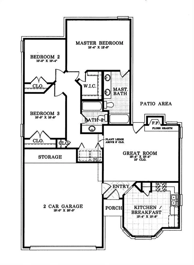 Lake House Plan First Floor - 019D-0029 - Shop House Plans and More