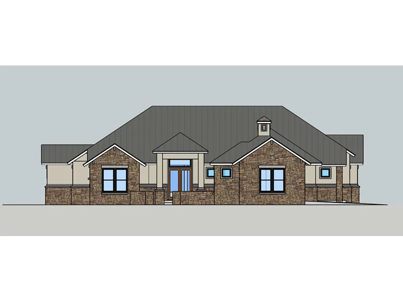 Ranch House Plan Front Image of House - 019S-0005 - Shop House Plans and More