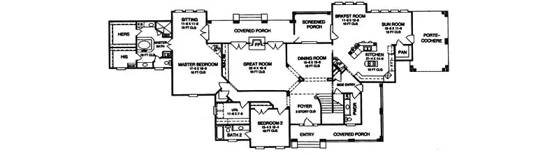 Luxury House Plan First Floor - 019S-0033 | House Plans and More