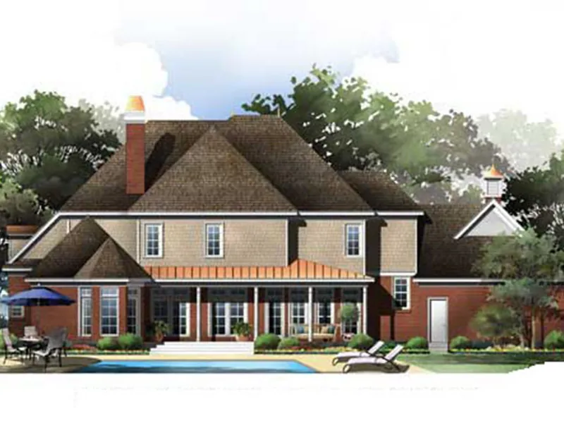European House Plan Rear Photo 01 - 019S-0047 - Shop House Plans and More