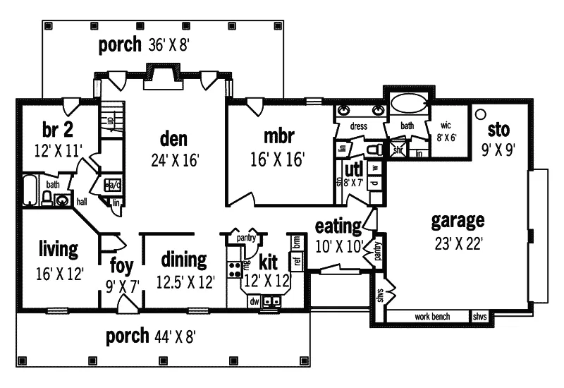 Luxury House Plan First Floor - Donivan Southern Home 020D-0039 - Search House Plans and More
