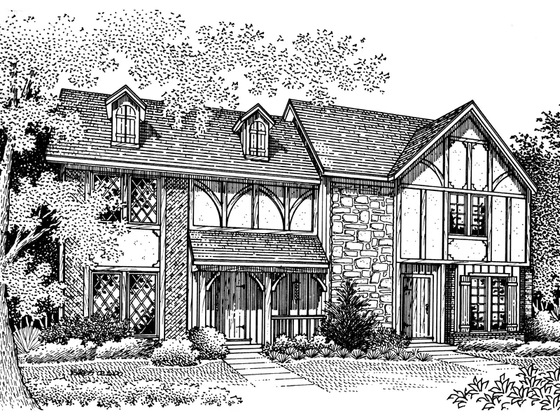 Two-Story Tudor Style Multi-Family Home