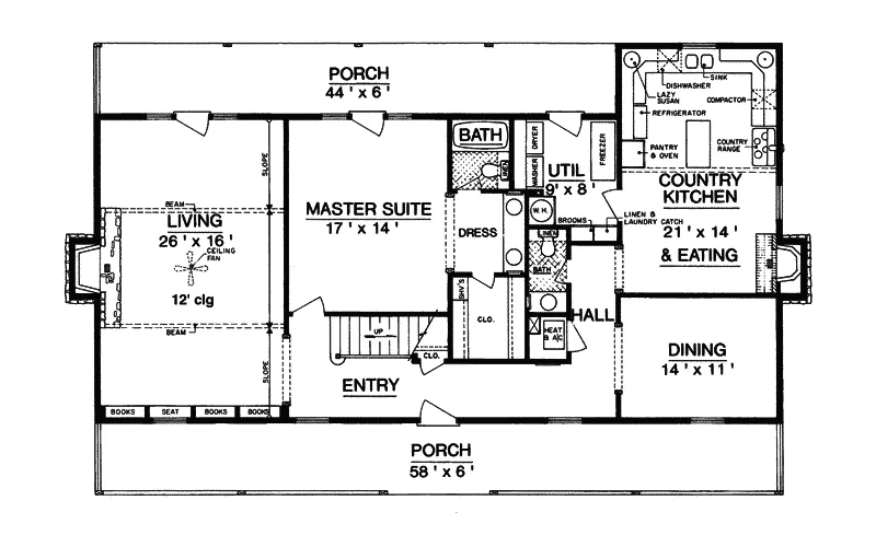 Traditional House Plan First Floor - Manton Country Home 020D-0213 - Shop House Plans and More