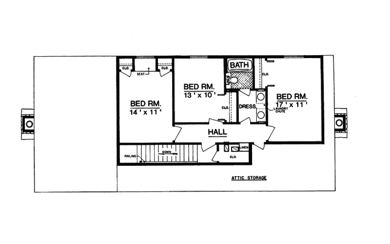 Traditional House Plan Second Floor - Manton Country Home 020D-0213 - Shop House Plans and More