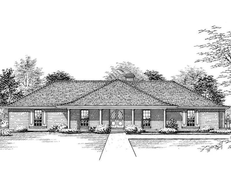 Great Symmetrical Brick Ranch Home