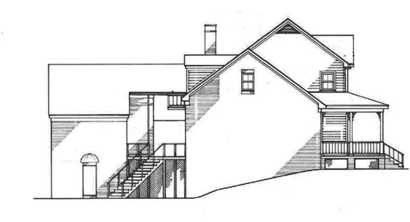 Early American House Plan Left Elevation - Alleghany Luxury Home 020D-0233 - Search House Plans and More
