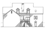 Early American House Plan Rear Elevation - Alleghany Luxury Home 020D-0233 - Search House Plans and More