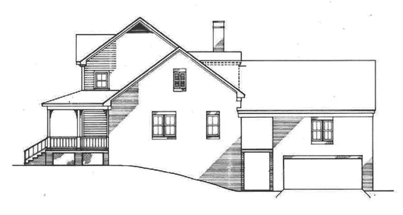Early American House Plan Right Elevation - Alleghany Luxury Home 020D-0233 - Search House Plans and More
