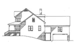 Early American House Plan Right Elevation - Alleghany Luxury Home 020D-0233 - Search House Plans and More