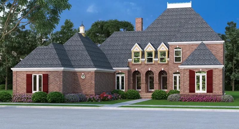 Luxury European Style Home With Beautiful Dormers And Windows