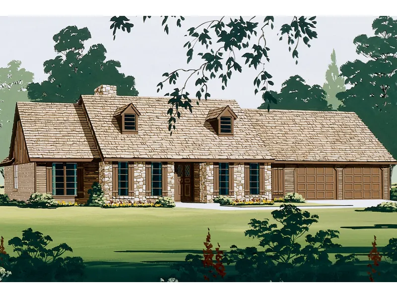 Rustic Ranch With Twin Dormers