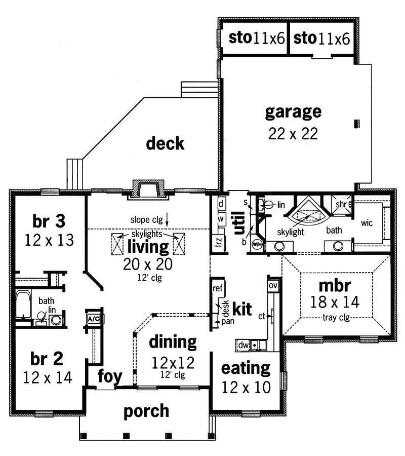 Traditional Home Plan First Floor 020D-0276