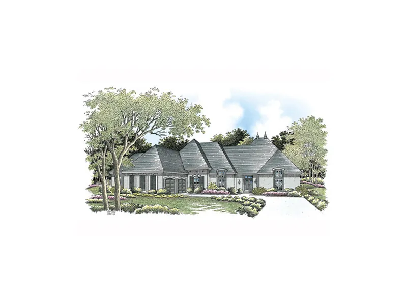 Multiple Roof Lines Add European Style To This Ranch