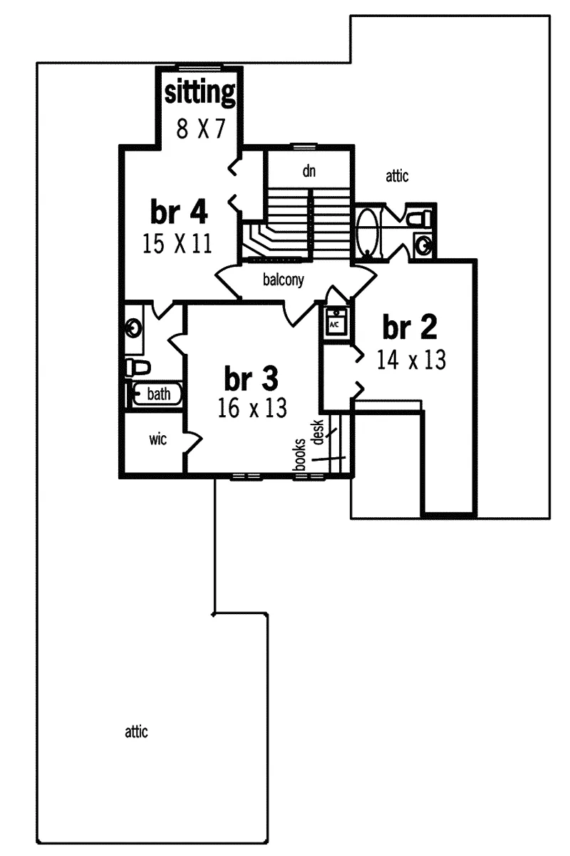 European House Plan Second Floor - Marion European Home 020D-0313 - Shop House Plans and More