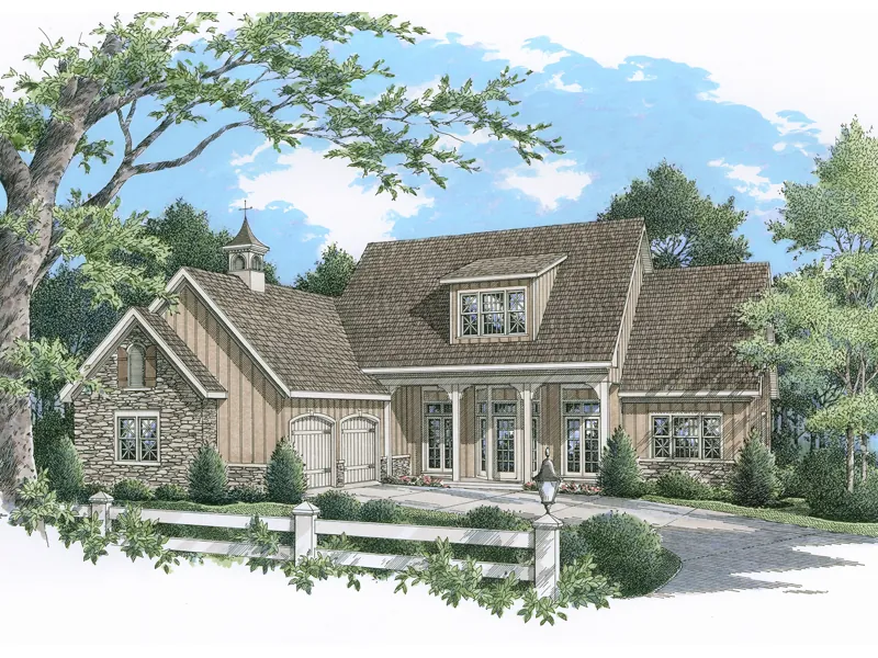 Ranch House Plan Front of Home - Ivanhoe Rustic Home 020D-0341 - Search House Plans and More