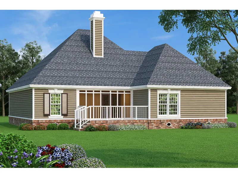 Traditional House Plan Rear Photo 01 - Dyson Southern Home 020D-0345 - Search House Plans and More