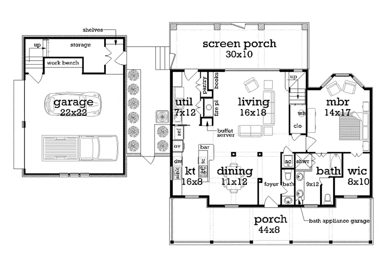 First Floor - Dianna Country Home 020D-0347 - Search House Plans and More