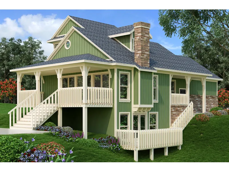 Craftsman House Plan Rear Photo 01 - Simeon Tudor Home 020D-0350 - Shop House Plans and More
