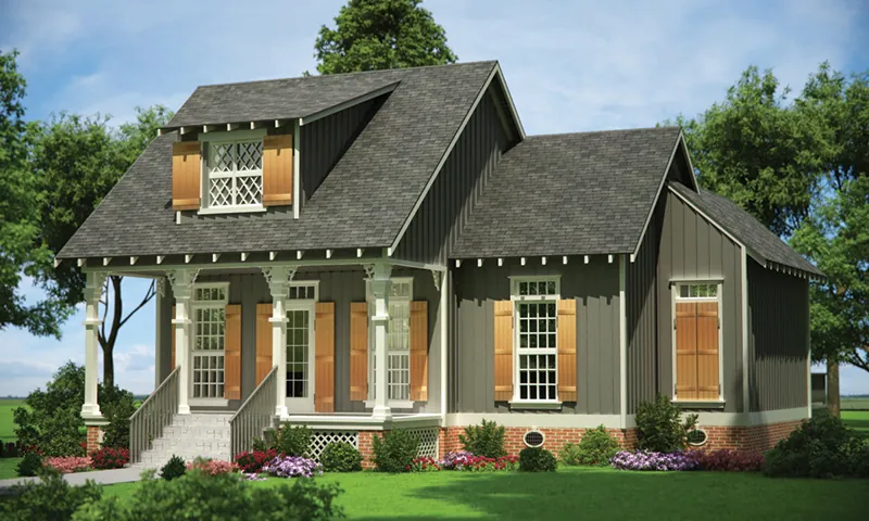 Cabin & Cottage House Plan Front of Home - Williams Hollow Country Home 020D-0351 - Shop House Plans and More