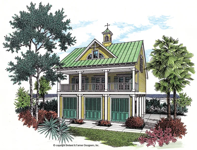 Front of Home - Regatta Landing Beach Home 020D-0355 - Shop House Plans and More
