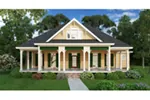 Ranch House Plan Front of Home - Lantern Lake Country Home 020D-0358 - Shop House Plans and More