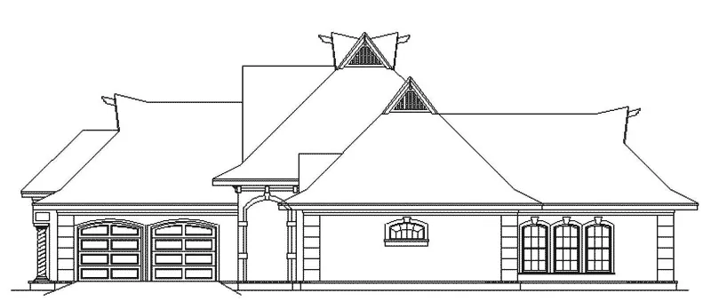 Right Elevation - Noralie Country Home 020D-0360 - Shop House Plans and More
