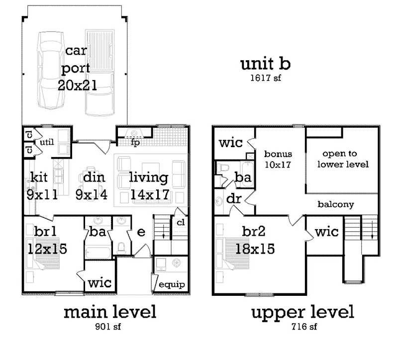 Multi-Family House Plan Optional Basement - 020D-0379 - Shop House Plans and More