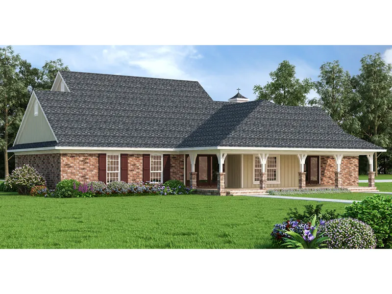 Ranch House Plan Rear Photo 01 - Chapelwood Craftsman Home 020D-0389 - Search House Plans and More