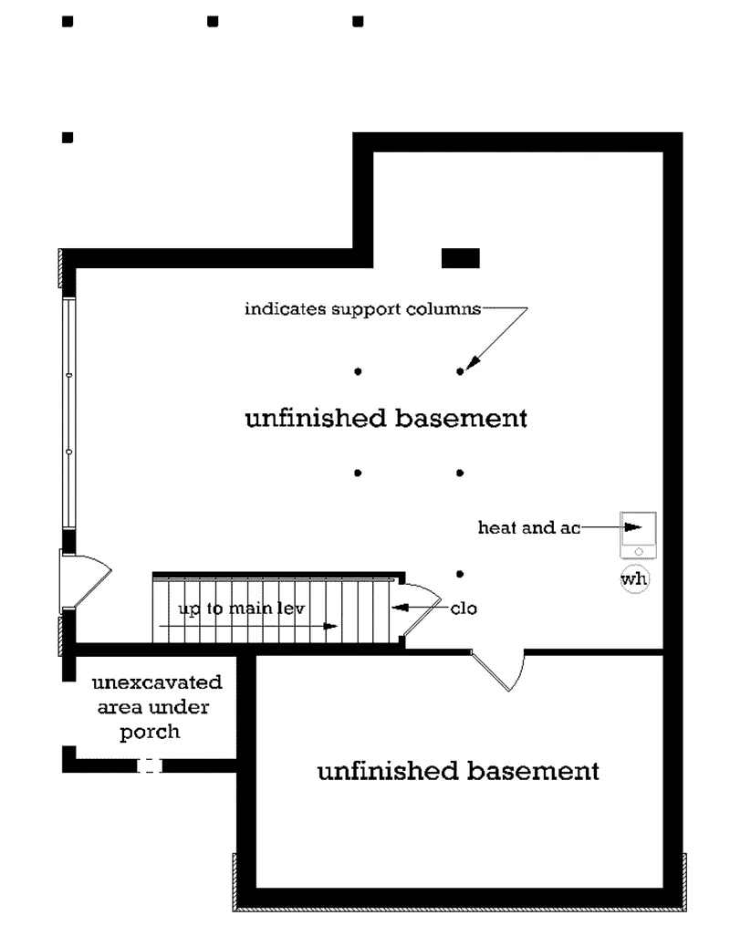 Log Cabin House Plan Basement Floor - 020D-0403 - Shop House Plans and More