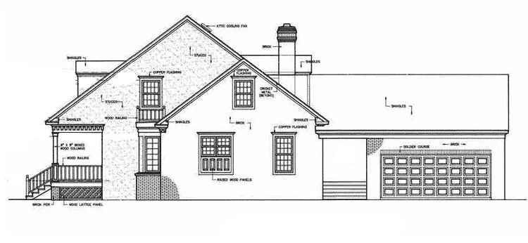 Cape Cod & New England House Plan Right Elevation - Maxville Traditional Home 021D-0003 - Shop House Plans and More