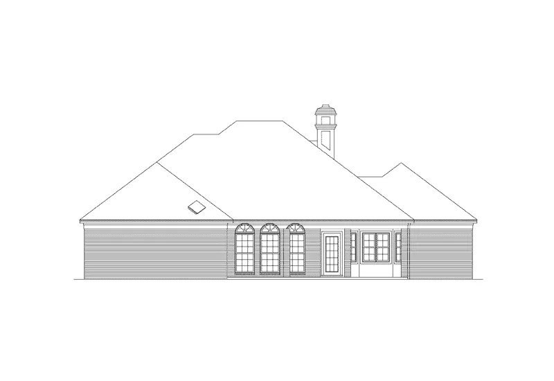 Ranch House Plan Rear Elevation - Dartmouth Luxury Home 021D-0005 - Search House Plans and More