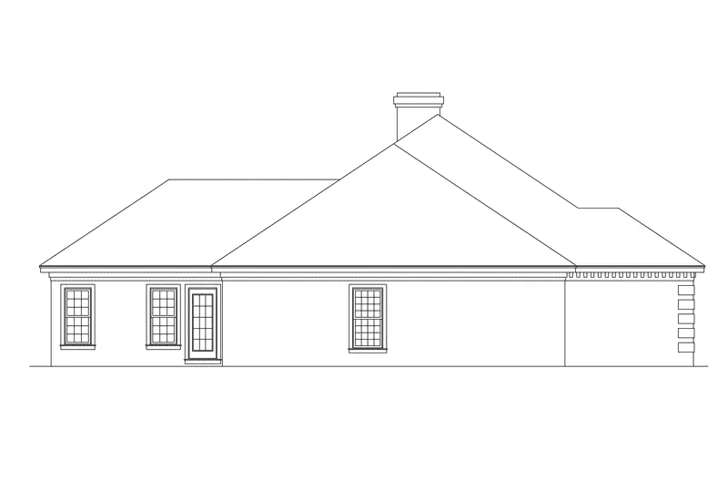 Traditional House Plan Left Elevation - Wrenwood Ranch Home 021D-0009 - Shop House Plans and More