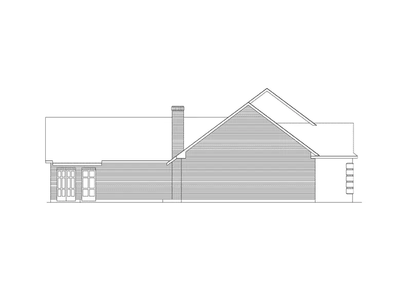 European House Plan Left Elevation - Sunfield European Ranch Home 021D-0014 - Shop House Plans and More