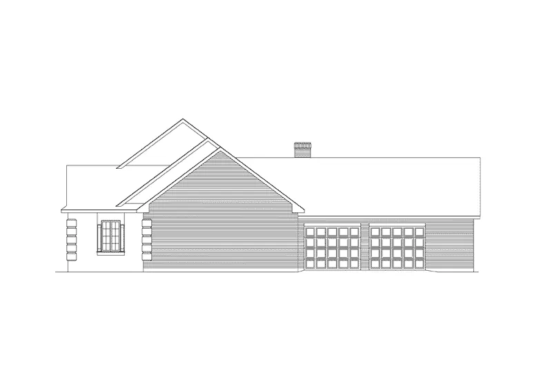 European House Plan Right Elevation - Sunfield European Ranch Home 021D-0014 - Shop House Plans and More