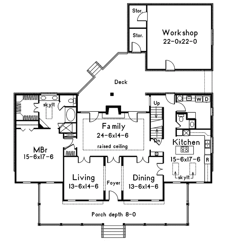 Lowcountry House Plan First Floor - High Meadow Country Farmhouse 021D-0021 - Search House Plans and More