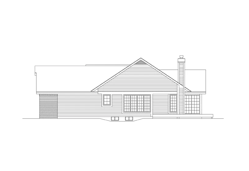 Ranch House Plan Right Elevation - Sycamore Ranch Home 022D-0011 - Shop House Plans and More