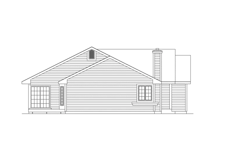Vacation House Plan Left Elevation - Villawood Ranch Home 022D-0021 - Shop House Plans and More
