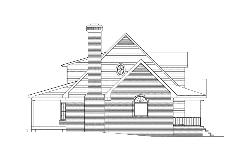Traditional House Plan Left Elevation - Harwick Hollow Country Home 023D-0006 - Search House Plans and More