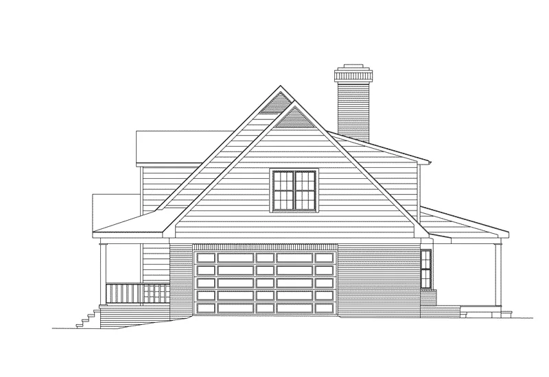 Traditional House Plan Right Elevation - Harwick Hollow Country Home 023D-0006 - Search House Plans and More