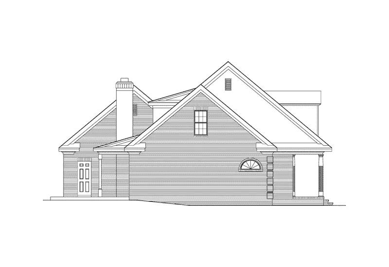 Country House Plan Left Elevation - Salina Southern Home 023D-0009 - Shop House Plans and More