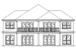 Ranch House Plan Rear Elevation - Cottonwood Place Duplex 023D-0013 - Search House Plans and More