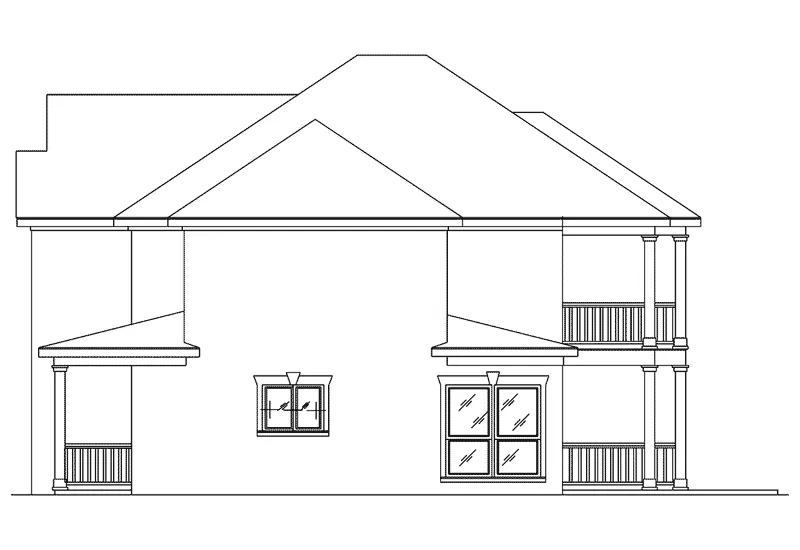 Ranch House Plan Right Elevation - Cottonwood Place Duplex 023D-0013 - Search House Plans and More
