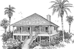 Raised Beach Style Home With Wrap-Around Porch 