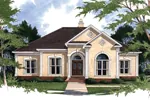 Country French House Plan Front Photo 01 - Paulette Traditional Ranch Home 024D-0024 - Shop House Plans and More