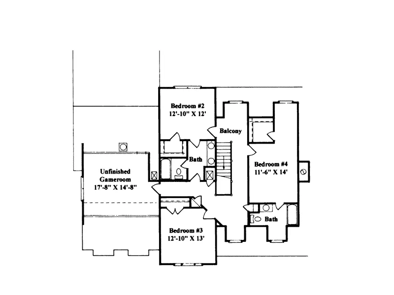 Farmhouse Plan Second Floor - Bevard Country Farmhouse 024D-0029 - Search House Plans and More