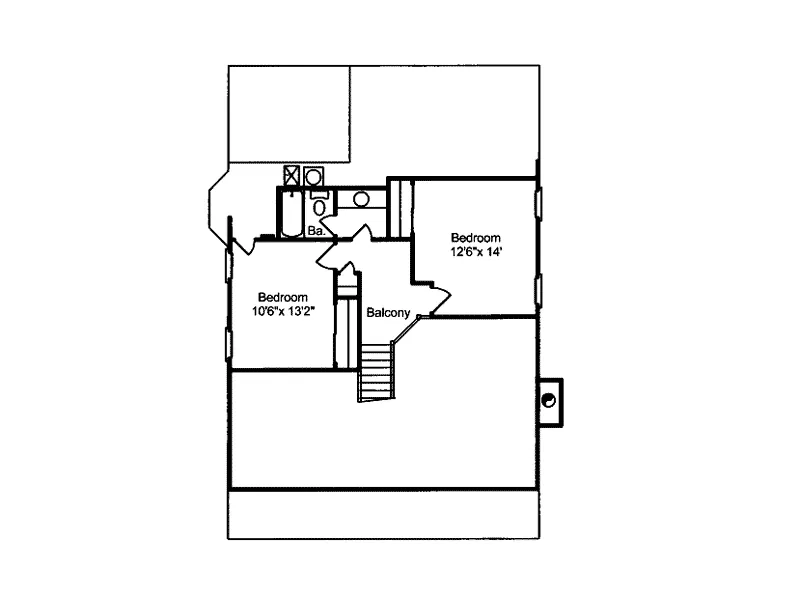 Country House Plan Second Floor - Blacksburg Country Cottage Home 024D-0043 - Search House Plans and More