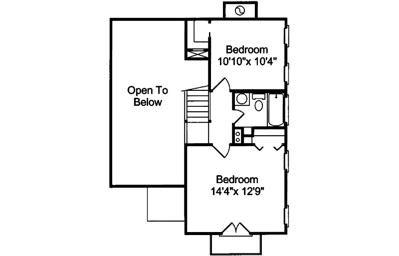 Second Floor - Cadee Sunbelt Narrow Lot Home 024D-0070 - Search House Plans and More