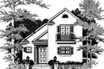 Front of Home - Cadee Sunbelt Narrow Lot Home 024D-0070 - Search House Plans and More