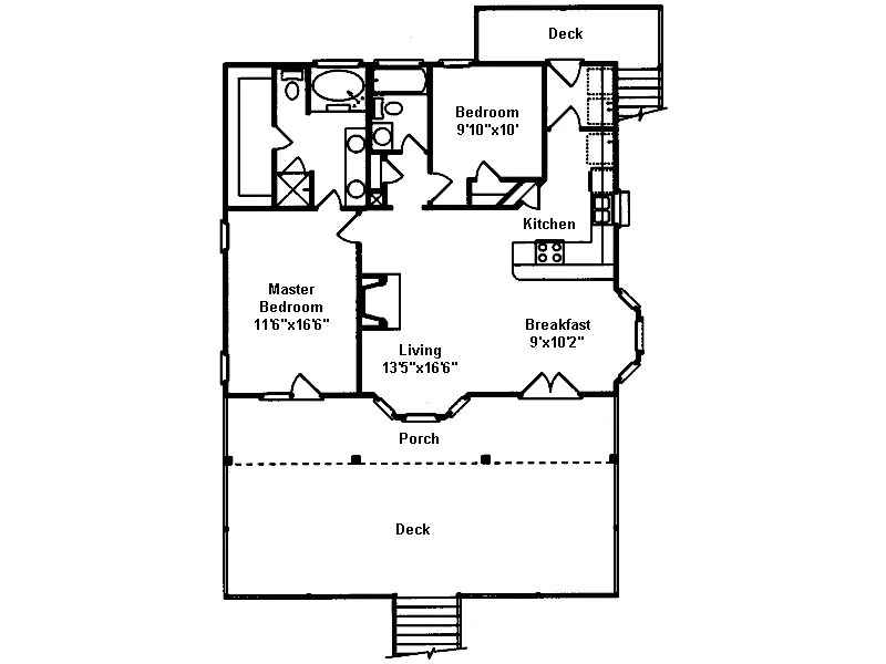 Beach & Coastal House Plan First Floor - Abbeville Coastal Ranch Home 024D-0080 - Search House Plans and More