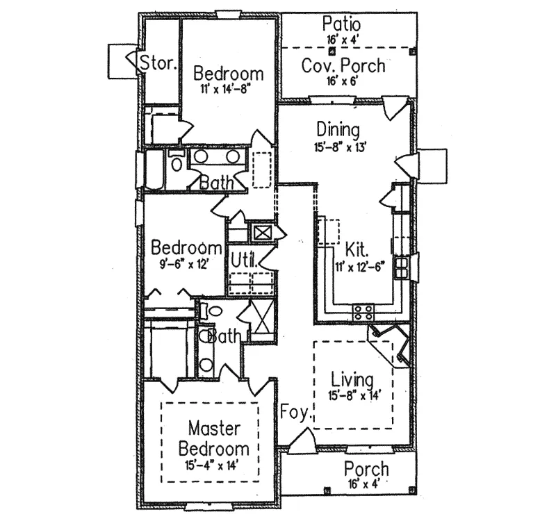 Country House Plan First Floor - Hopkins Creek Narrow Lot Home 024D-0122 - Search House Plans and More